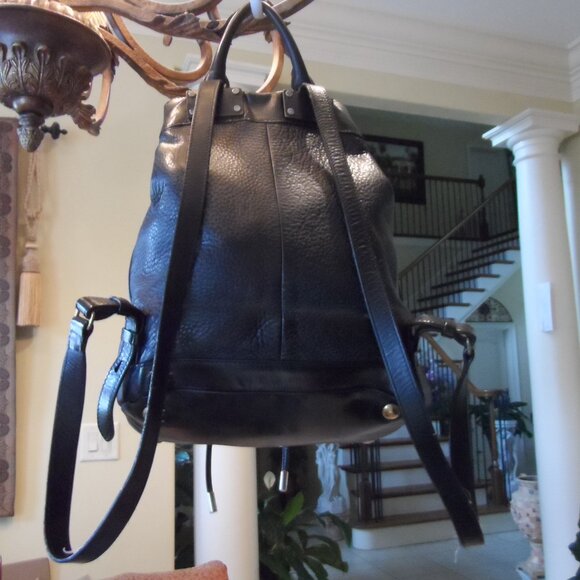 Rag & Bone Mini Pilot Black Leather Backpack - Picture 2 of 16